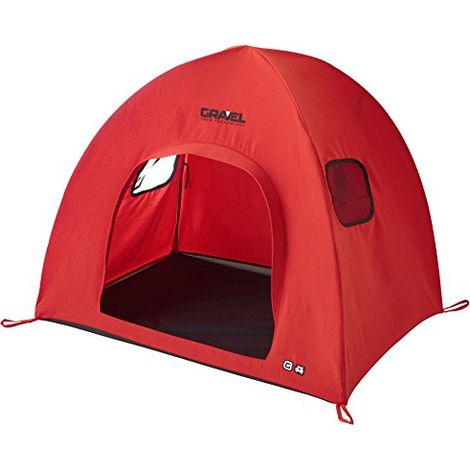 Gravier Chiens Technologie Technique Niche pour Chien, Medium, Rouge