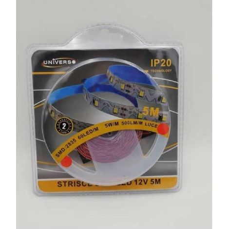 TrAdE Shop Traesio - Striscia Flessibile Strip Led Modellabile 5mt Smd 2835 Vari Toni Luce 2835-12v-s - -Rosso -