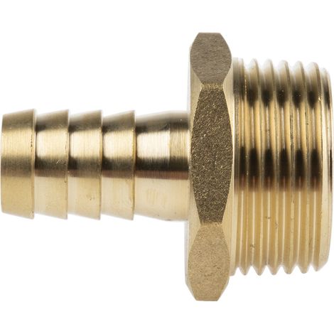 Raccord de tuyau souple RS PRO Droit, BSP 3/4" mâle Laiton ( Prix pour Boîte de 10 ) (1/2)