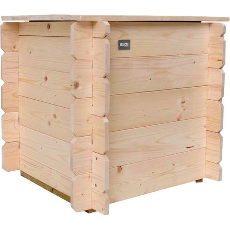 Cassapanca in Legno 60x60 Contenitore Baule Multiuso con Coperchio (1/4)