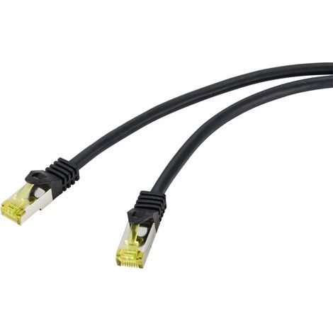Renkforce RF-4995166 RJ45 Câble réseau, câble patch CAT 6a (câble brut CAT 7) S/FTP 10.00 m noir gaine TPE, flexible, ignifuge 1 pc(s) W043622 (1/3)