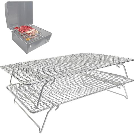 Zweiter Grill für Traeger Ranger, Set aus 2 Edelstahl-Smoker-Zubehörteilen zur Vergrößerung der Grillfläche, Traeger-Zubehör, kompatibel mit den Modellen Navigator und PB150PPG.