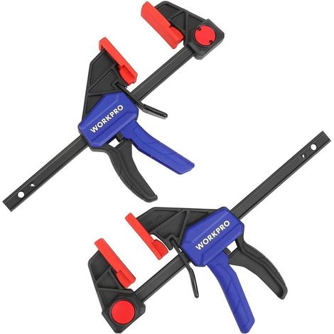Einhandzwingen Set 2 Stück, 2-in-1 Spannen & Dehnen, 150mm Spannweite, 68kg Kraft (1/5)