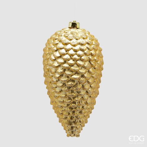 EDG Enzo De Gasperi Addobbo Pigna Natale H 25 Cm Gold