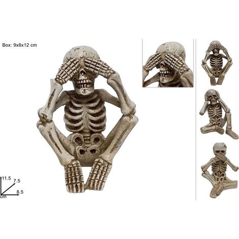 1 Pezzo Decorazione Halloween Scheletro 8,5 x 7,5 x 11,5 cm 3 Modelli (1/2)