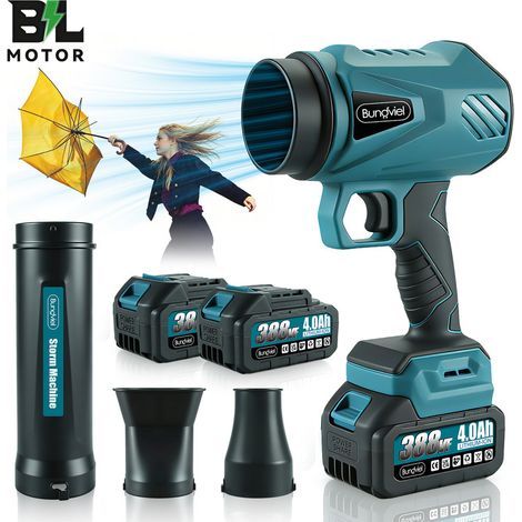 Akku Bläser Turbogebläse Turbo Bürstenlos Luftgebläse Gebläse Mit 21V Akku 4000mAh (1/5)