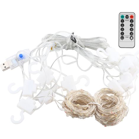 280 LED-USB-Lichterkette mit 8 Beleuchtungsmodi für Fenster- und Schlafzimmerdekoration (1/5)