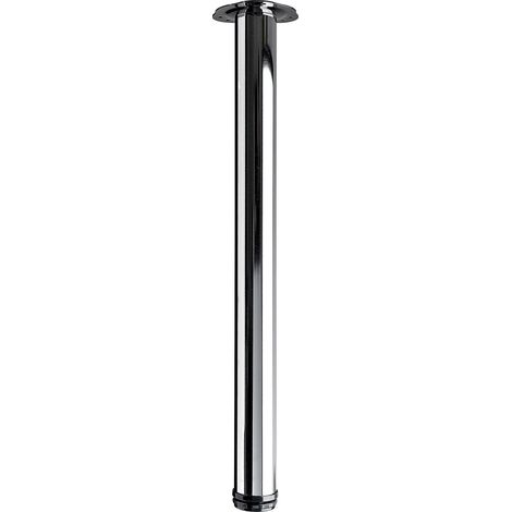 Hettich Tischbein-Set 6,0 x 70 - 73 cm Stahl verchromt - 4 Stück Tischbeine