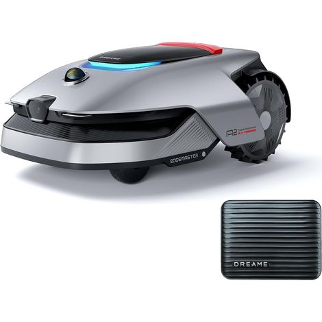 DREAME A2 Robot Tagliaerba, Rilevazione Automatica dei Bordi, Mappatura Dual-Fusion e Rilevamento degli Ostacoli con Tecnologia OmniSense 2.0, Mappatura Precisa a fino a 3000m², Pendenza di 26,5°