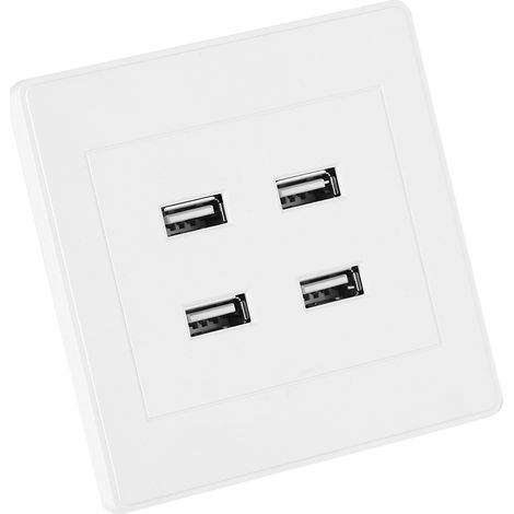 Prise de courant murale électrique 4 ports USB DC 5V pour la maison et le bureau (110250V) (1/5)