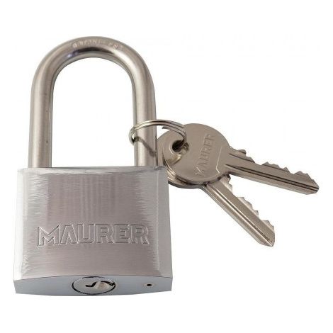LUCCHETTO ARCO LUNGO MARE INOX MAURER 50MM - CF. IN BLISTER (1/2)