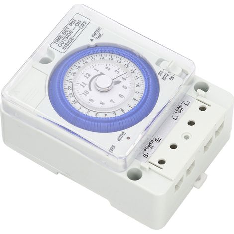 Minuteur Mécanique 24h pour Éclairage et Cuisine - Réglable 100-240V AC (1/5)