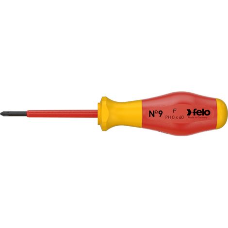 Destornillador felo no9 aislado VDE 100 mm punta precisión