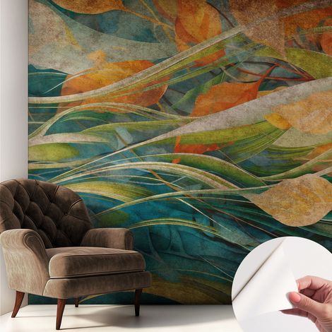 Selbsthaftend Tapete für Wohnzimmer Schlafzimmer Küche - Wanddekoration Herbstlandschaft 250x250 cm (1/5)