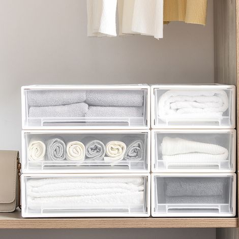 PP-Aufbewahrungsschublade, Tischaufbewahrungsbox, transparente Schublade, Socken- und Kleiderhalter für Zuhause und Schlafzimmer (1/5)