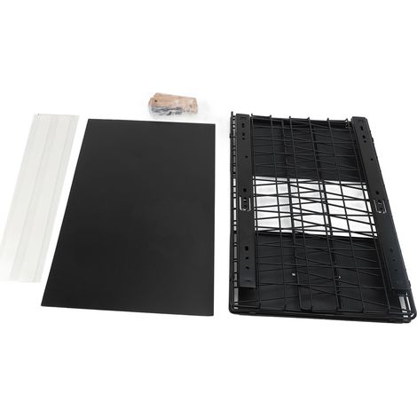 Tiroir coulissant pliable panier rangement 30cm largeur – Cuisine salle bain salon armoire comptoir noir (1/2)