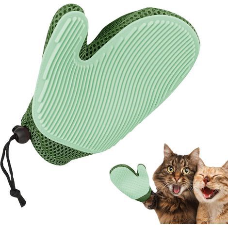 Gants Pour Le Lavage Des Animaux De Compagnie Doux et Souple Silicone Gants Démêlants Pour Chien Massage Réutilisables Lavables Enlèvement de Poils Anti-Chute pour Chat Lapin (1/5)