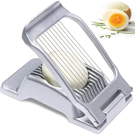 Coupe œufs en acier inoxydable,Coupe oeuf à la coque Professionnel Toqueur à Oeuf Trancheuse Cutter,Egg Cutter Slicer Tranches en Métal,Ouvre Oeuf Coque Casse Oeuf à la Coque oeuf Coque (1/5)