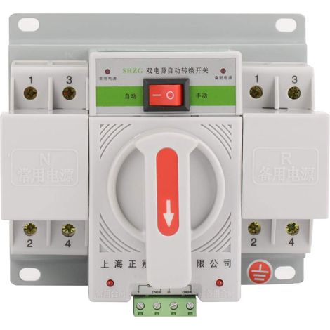 Intelligenter automatischer Umschalter für 220 V Dual-Power-Leistungsschalter 63 A 2P ZGQ1M-63 (63 A 2P ZGQ1M-63)