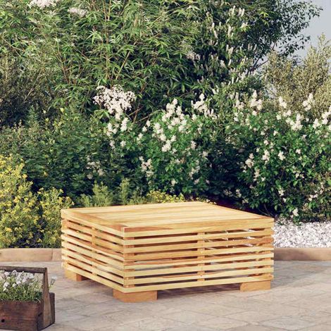 vidaXL Table basse de jardin 69,5x69,5x31 cm Bois massif de teck (1/5)