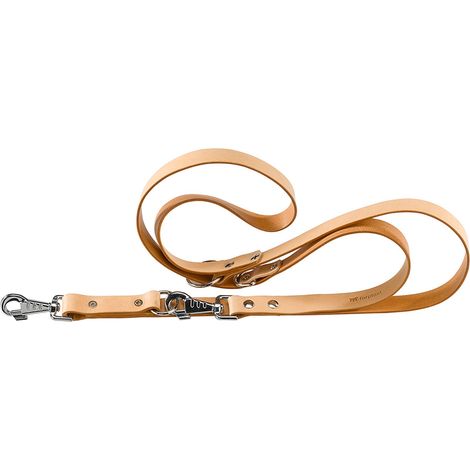 Ferplast NATURAL GA Guinzaglio in pelle vera per l'addestramento di cani - 2 colori e 3 misure. Variante GA18/200 - Misure: 18 mm x L 200 cm - Cuoio Naturale