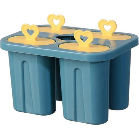 Moule à glace à 4 cavités, démoulage facile, pour enfants, adultes et adolescents, idéal pour les fêtes, yaourts, jus et smoothies. (1/4)