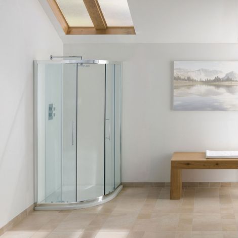 Signature Contract Quadrant Shower Enclosure 800mm x 800mm - 6mm Glass (1/2)