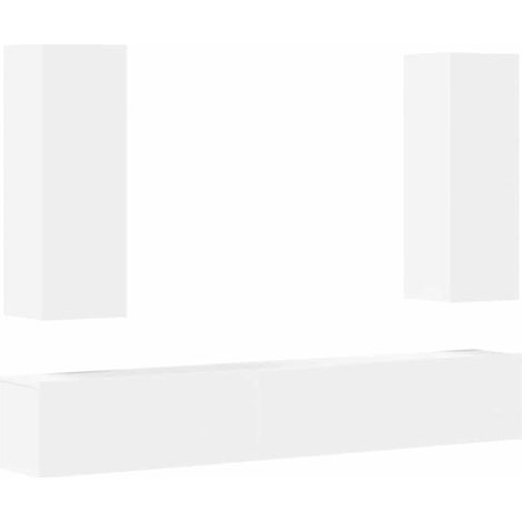 Maison Exclusive - Set di Mobili Porta TV 5 pz Bianco in Legno Multistrato