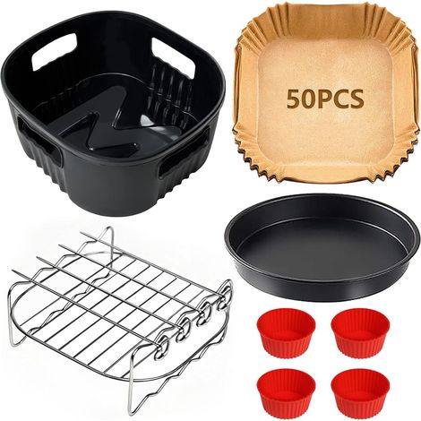 Accessoires Air Fryer Compatible pour Série 5000 4.1L (HD9252, HD9255, HD9200), Réutilisable Moule Silicone Air Fryer pour 4,1L, Accessoires Airfryer (1/5)
