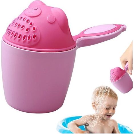 Gobelet de bain pour bébé - Gobelet de rinçage et de lavage des cheveux - Protection des yeux - Motif animal mignon - Pour tout-petits, enfants, garçons et filles (1/5)