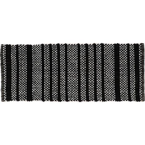Tapis adele coton/polyester 45x120 cm - noir - Tendance (1/4)