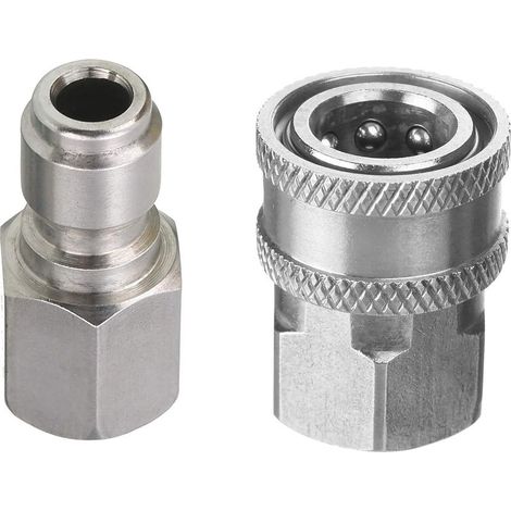 Lot d'adaptateurs pour nettoyeur haute pression, kit de connexion rapide, raccord femelle, acier inoxydable, 5000 PSI (1/5)