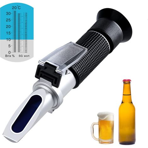 Brix Réfractomètre pour brassage de moût de bière, Réfractomètre de 0 à 80%