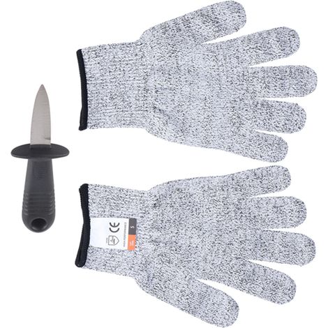 Couteau à huîtres de niveau 5, résistant à l'abrasion et à la corrosion, kit d'ouverture d'huîtres pour restaurants et particuliers (1/5)