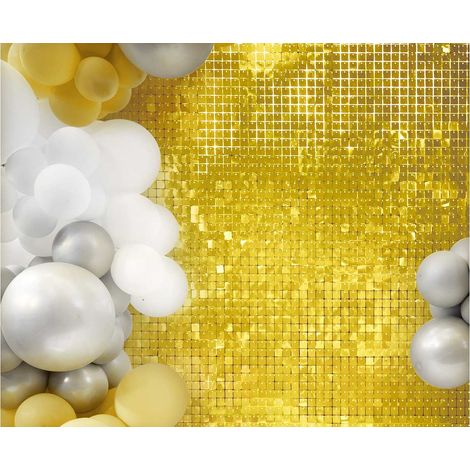 Pannello decorativo con paillettes su sfondo dorato 30x30cm x100 (1/4)