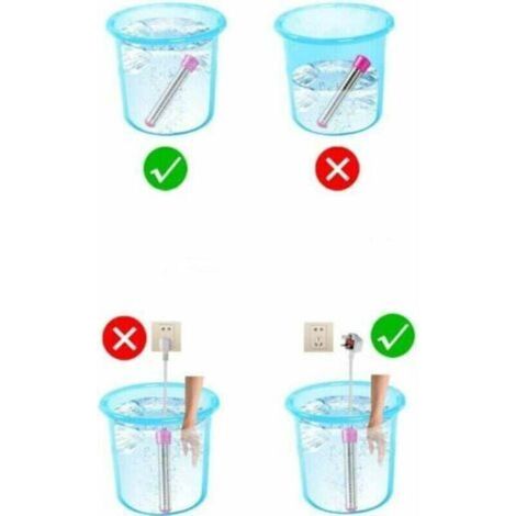 Chauffe-eau électrique 3000W Résistance à immersion pour piscines et seaux Acier inoxydable Chauffage rapide 19L en quelques minutes