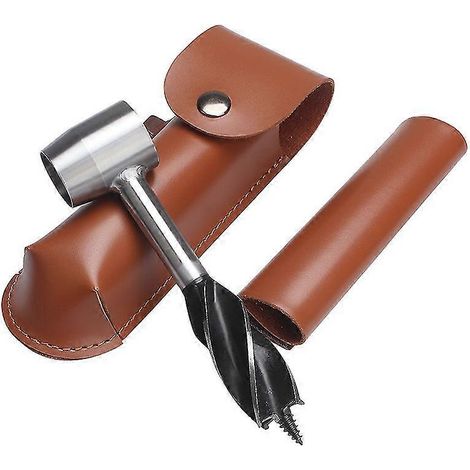 Tarière manuelle, clé de survie pour colons, mèche à bois Scotch Eye pour sac à dos (marron) (1/5)