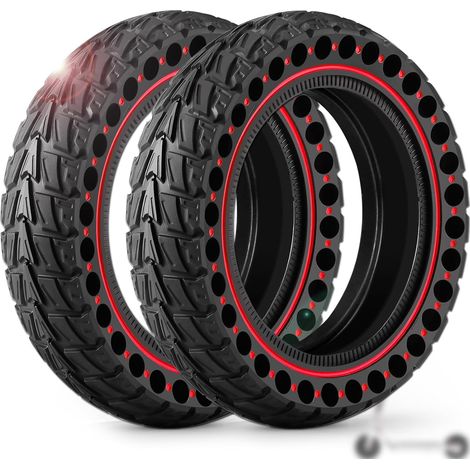 2 Pièces Pneus Pleins 8,5 x 2,0 (50/75-6.1) pour Trottinette Électrique - Increvables, Structure Nid d’Abeille, Sans Entretien, Compatibles Wispeed T855, Xiaomi M365/Pro 2 (1/5)