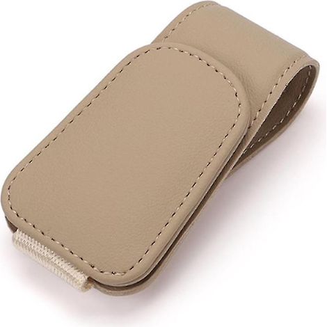 Étui magnétique en cuir pour lunettes de soleil de voiture, clip pour lunettes de soleil sur pare-soleil, accessoires intérieurs auto U (1/5)