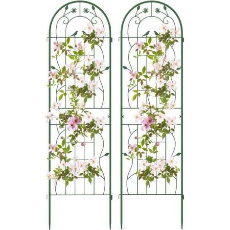 Treillis de jardin métallique 2/4 pack pour plantes grimpantes - set de 2 (1/5)