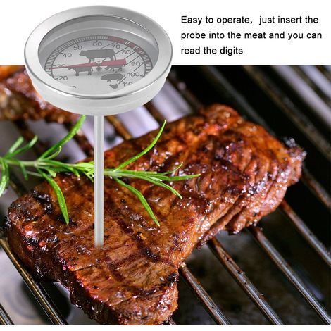 Edelstahl-Grillthermometer für Fleisch, Milch und Küche (1/5)