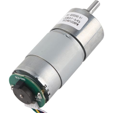 Moteur à couple élevé avec encodeur, 12/24 V, moteur réducteur de vitesse (24 V, 100 tr/min) (1/5)