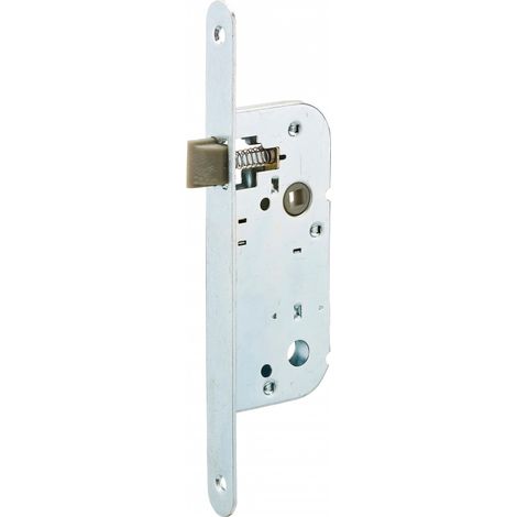 Serrure encastrable pour porte intérieure, blanche, bouts ronds - SP