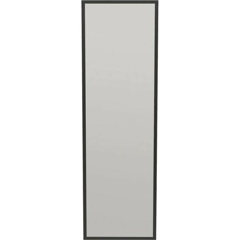 Dmora - Specchio Alp, Specchiera, Articolo d'arredo a muro, Decorazione con specchio, 50x2h160 cm, Nero, con imballo rinforzato, con imballo rinforzato
