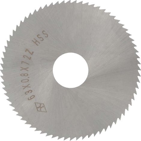 Kreissägeblatt aus HSS (Hochleistungsschnellstahl) für Industriebedarf 63 x 0,8 x 16 x 72 W6542