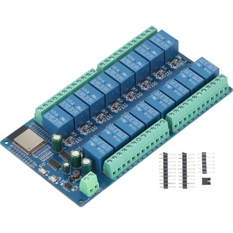 Carte de module de relais 16 canaux pour le développement de ESP32-WROOM Smart Home DC5-12V (1/5)