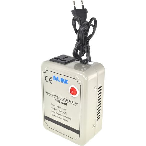Transformador de Corriente 220V a 110V Convertidor 500W Potencia Maxima (1/5)