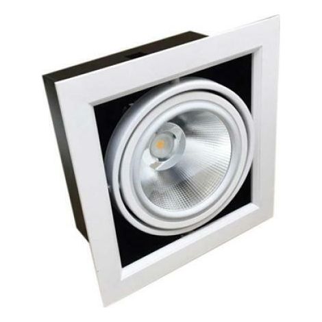 Vvf99-ar111-l78 portafaretto ghiera ar111 orientabile 20w completa di 1 faretto 6400k