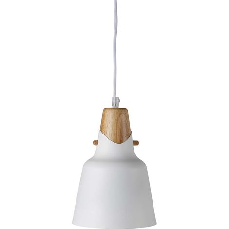 Rigel Beleuchtung Pendelleuchte Ø16cm Aluminium weiß, Holz. (1/5)