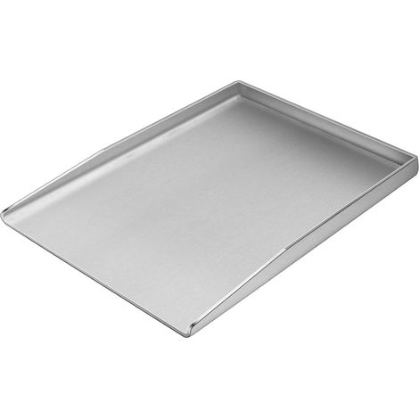 Plancha universelle en acier inoxydable - 37 x 26 cm - Pour barbecue à gaz et barbecue au charbon de bois - Rectangulaire - Universelle et massive (1/5)